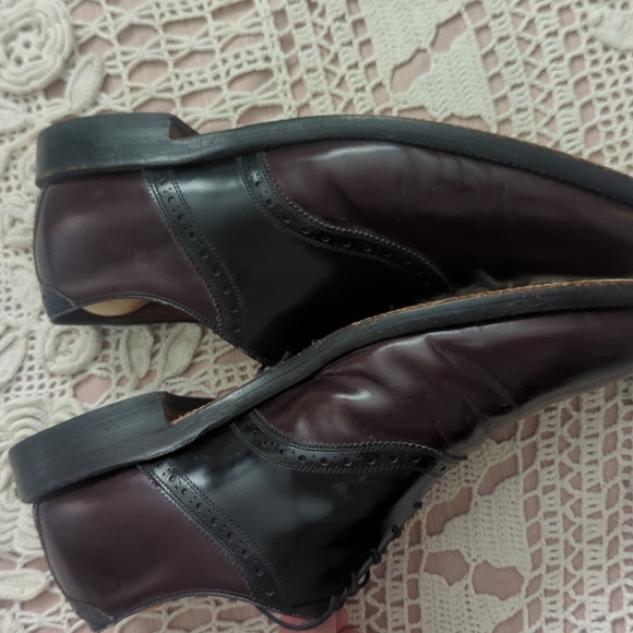 VTG Allen Edmonds Men's Leather Saddleback Shoes 12 with cedar shoe horns - Picture 2 of 9